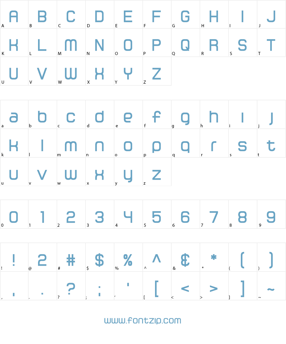 Gamma Orionis Font Character